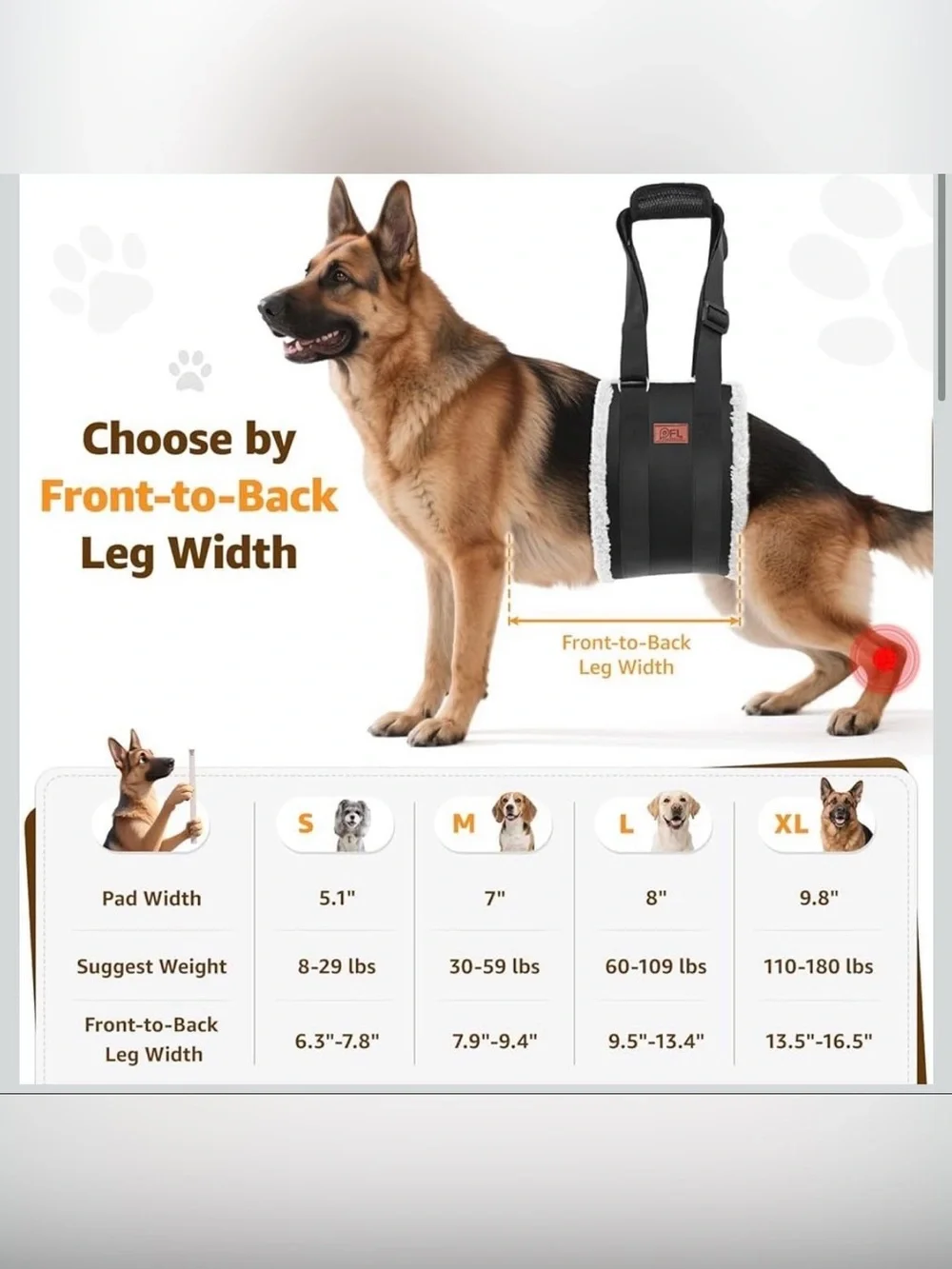 Adjustable Dog Lift Harness, Dog Sling for Large Dogs Lift Support and Rehab Har